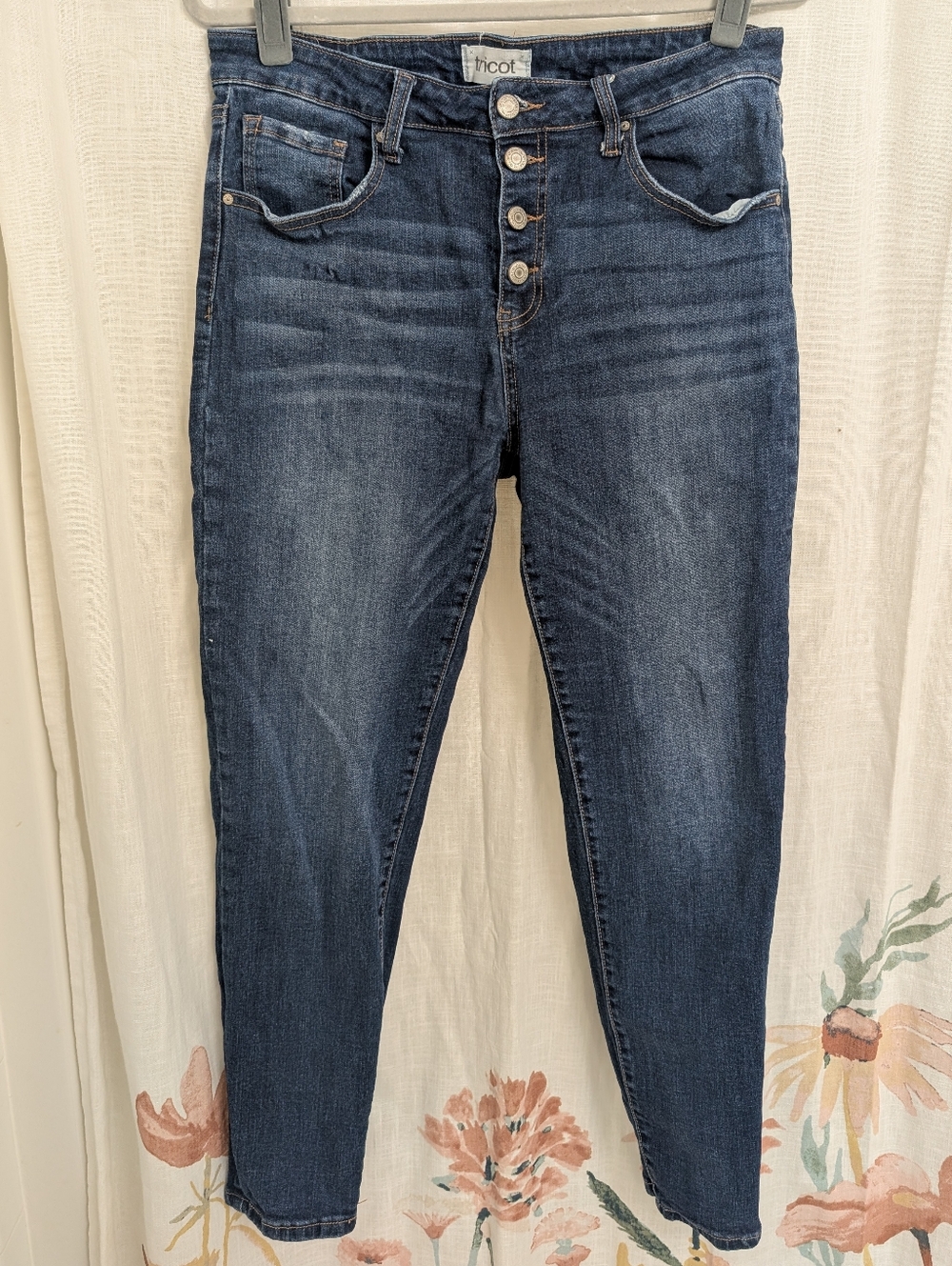 Tricot High Rise Button Fly Skinny Jeans 15/31